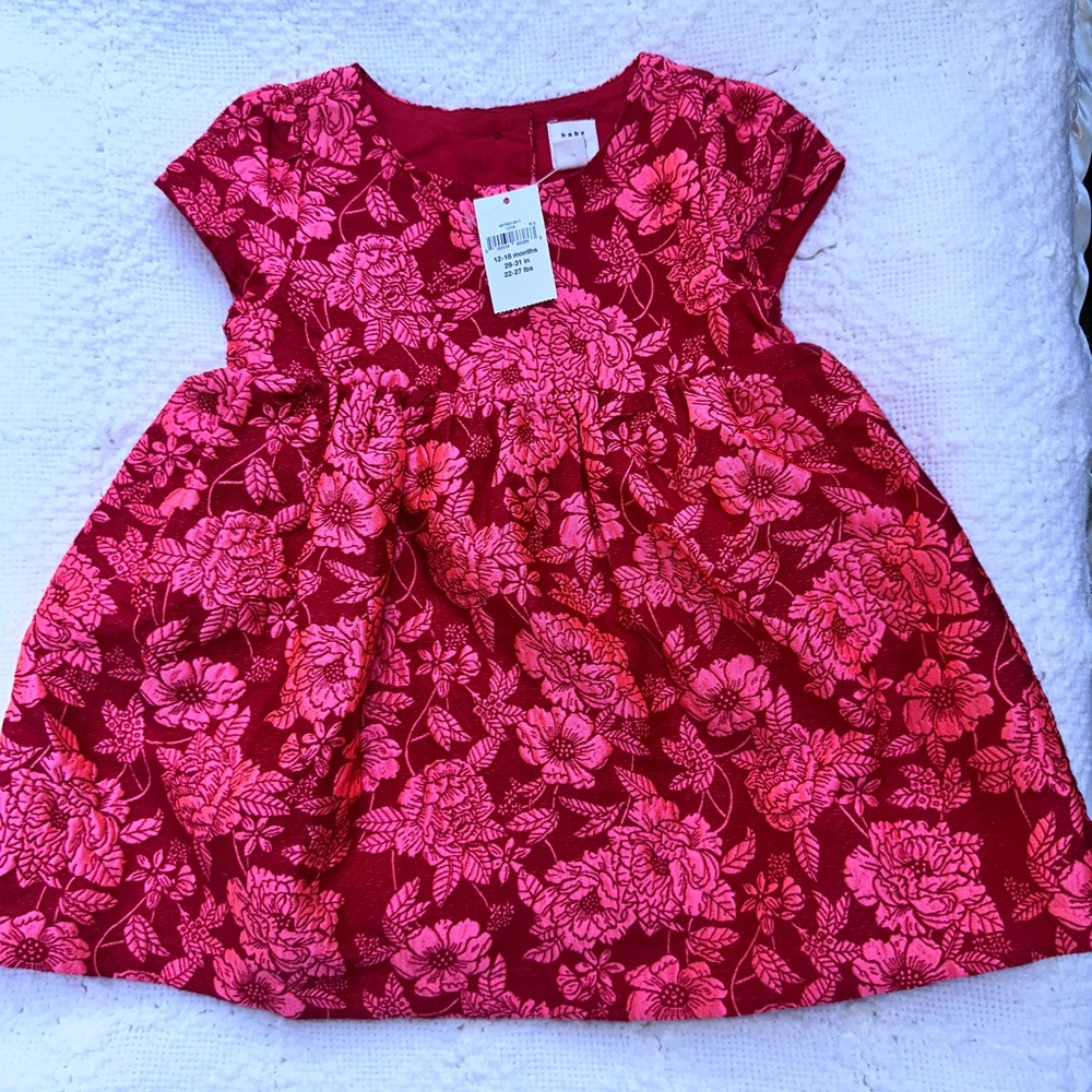 GAP Kids Dress in Red and Pink Floral